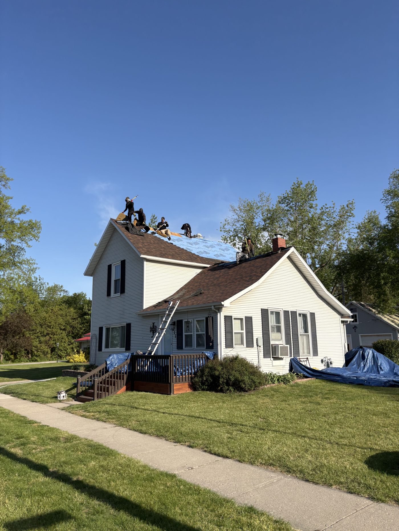 Before — the roof before Summit Construction
